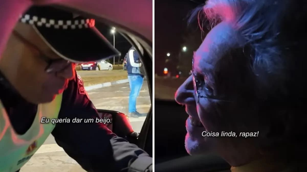 VÍDEO: Policial dá beijo em Caetano Veloso durante blitz em Brasília
