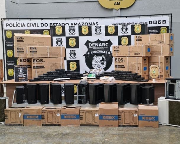 PC-AM prende homem com mais de R$ 1 milhão em drogas enviadas dentro de gabinetes de computador