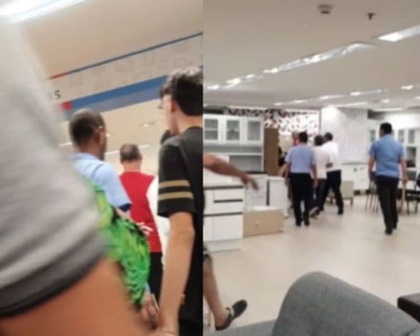 Confusão em loja: homem em possível surto psicótico quebra tudo em Manaus