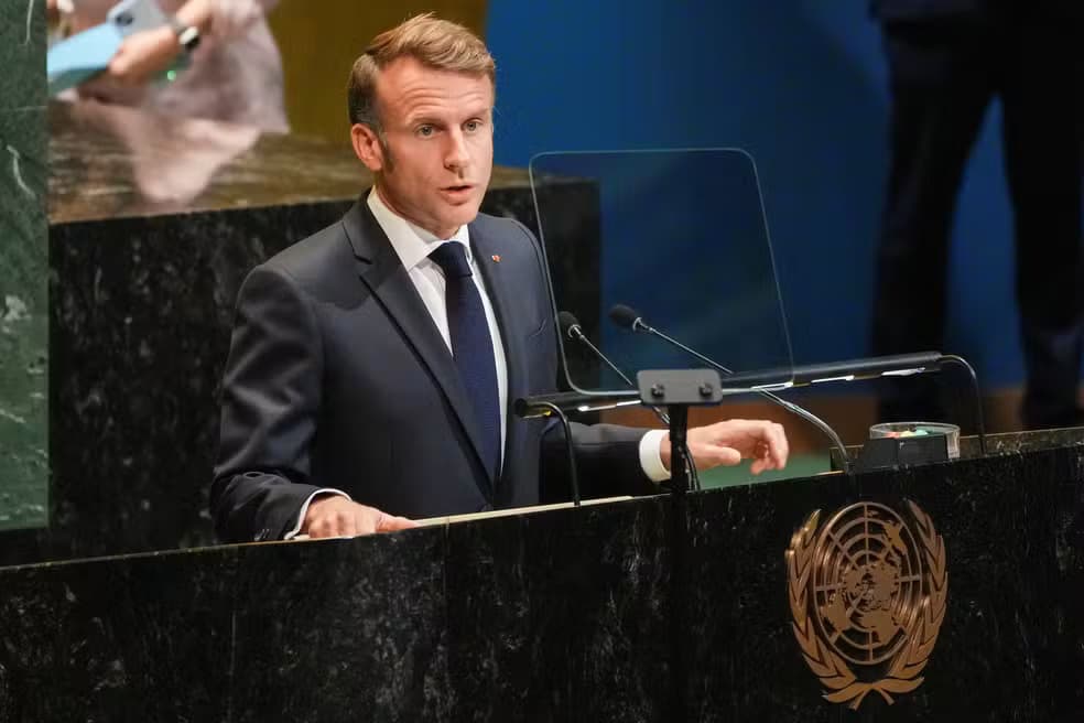 Presidente da França e nações da Europa reconhecem Estado Palestino na ONU; entenda a questão