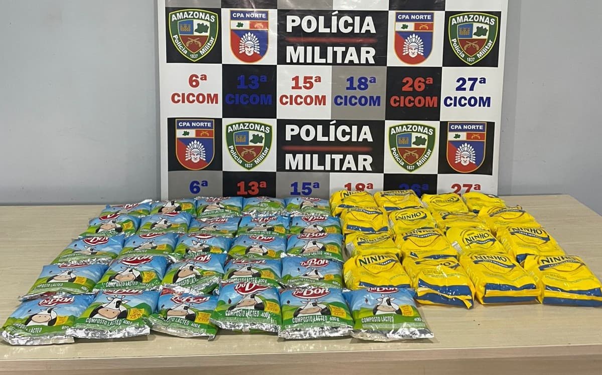 Adolescentes furtam 42 pacotes de leite em pó em supermercado de Manaus