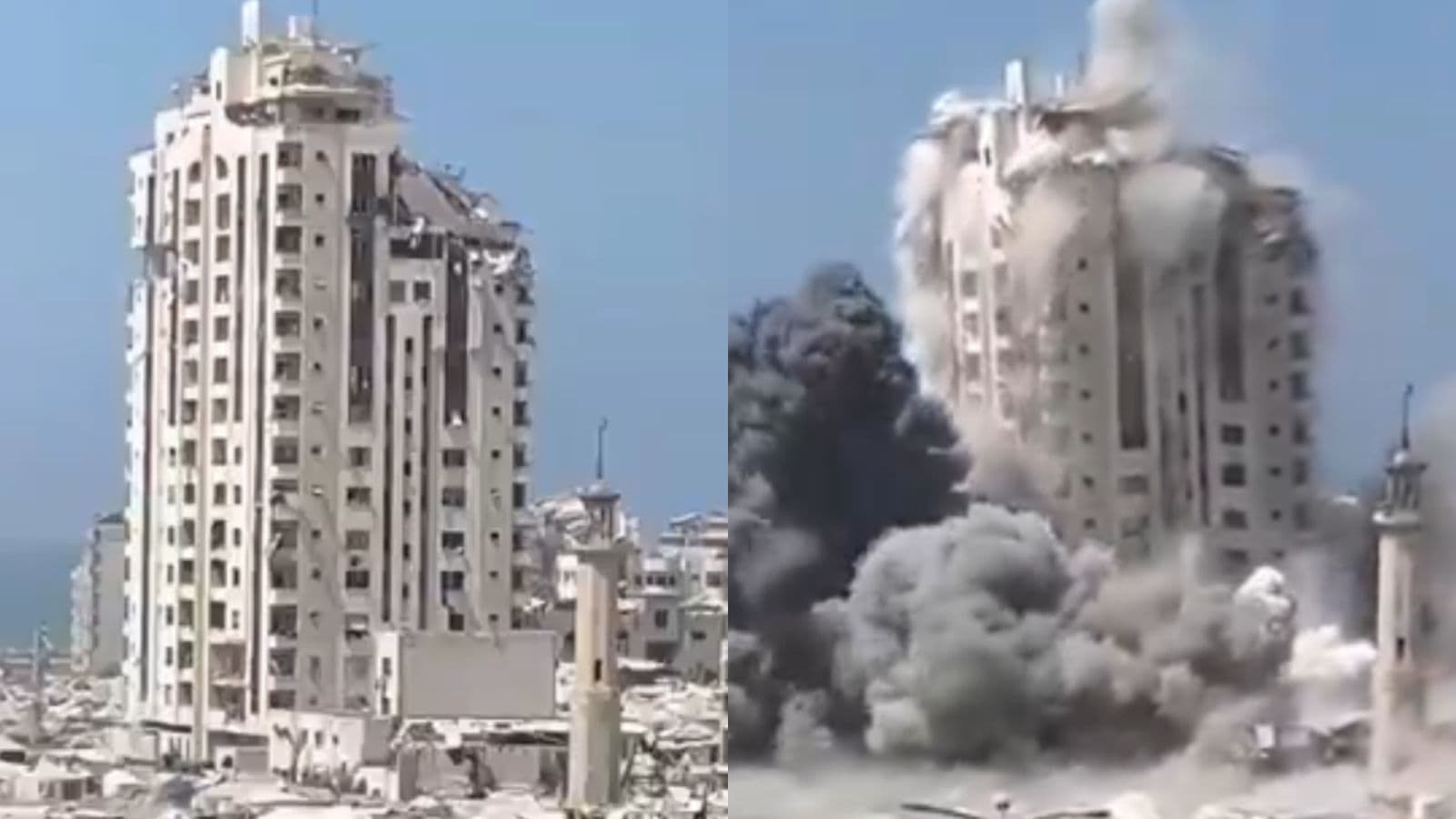 VÍDEO: Israel destrói um dos prédios mais altos em Gaza, diz ministro