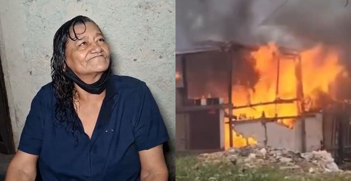Idosa cadeirante perde casa em incêndio no bairro Praça 14