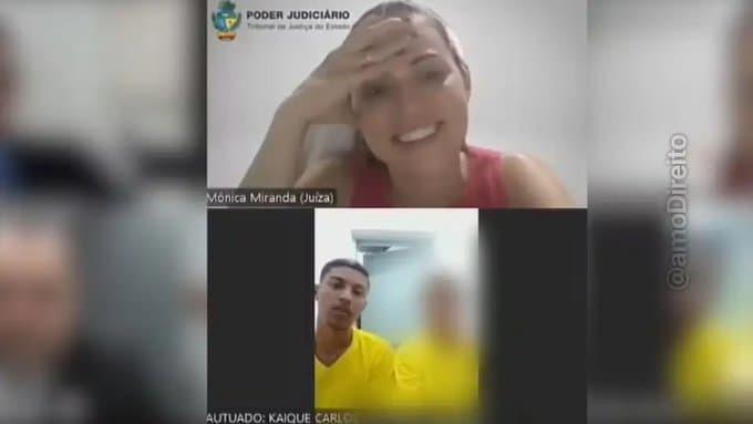 VÍDEO: Juíza faz piada ao reencontrar preso em audiência em Goiás: “Me ajuda a te ajudar”