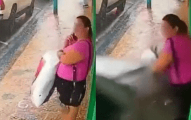 Carro desgovernado invade calçada e atropela mulher no interior de SP