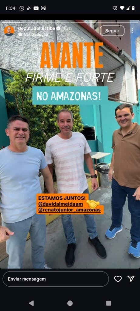 Com presidente nacional, Avante homologa chapa de David e Shádia no Amazonas