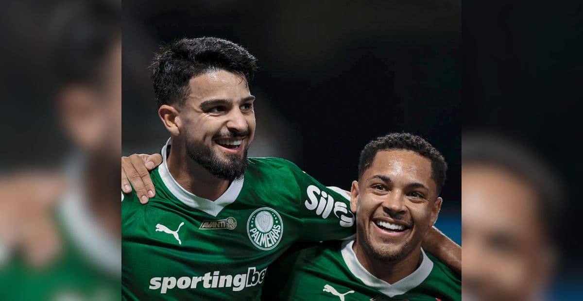 Dupla Flaco-Vitor Roque brilha e Palmeiras atropela o Vasco no Allianz Parque