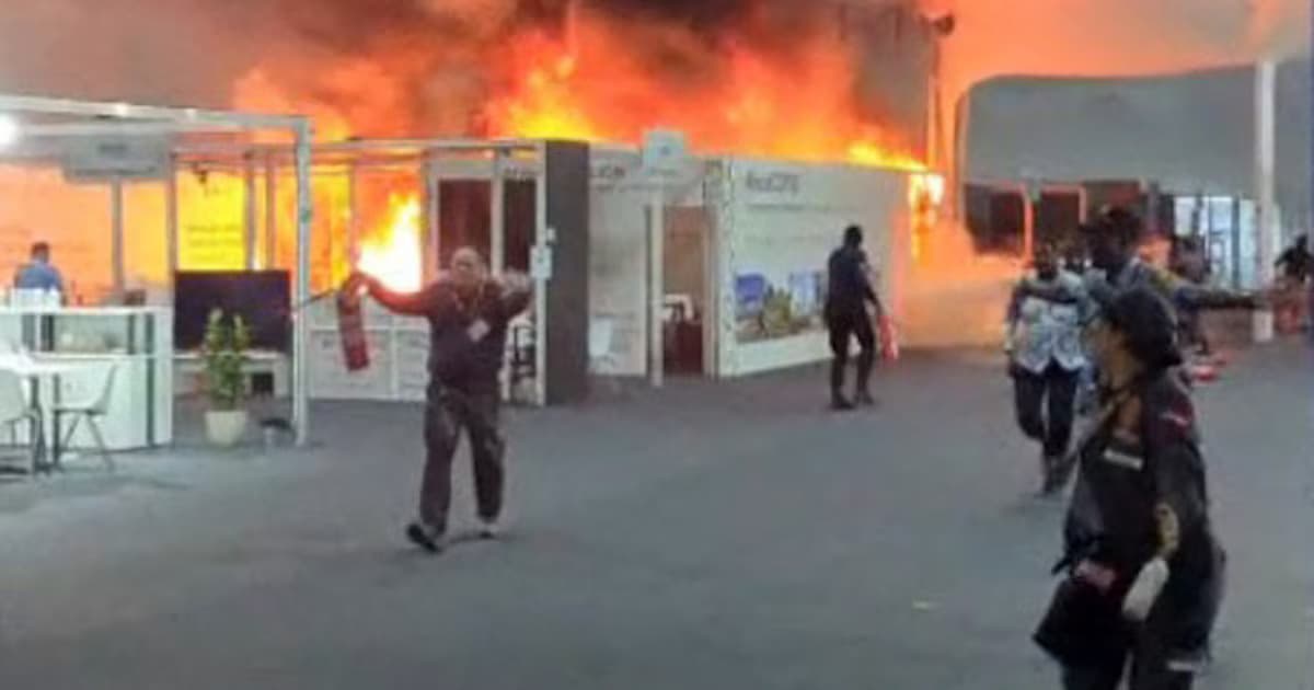 VÍDEO: Câmera de segurança mostra incêndio em stand no pavilhão da COP30