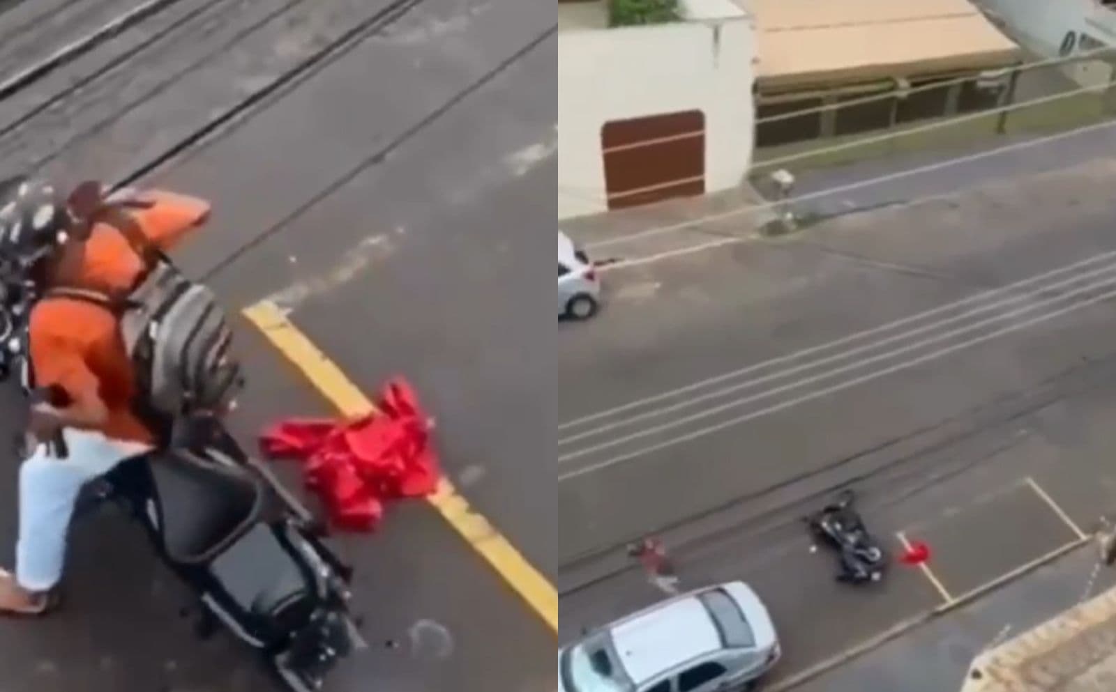 Homem não consegue arrancar moto e sai correndo sob gritos de ‘ladrão’ em MG