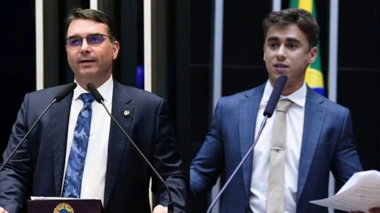 Nikolas Ferreira e Flávio Bolsonaro são processados por chamar PT de “Partido dos Traficantes”