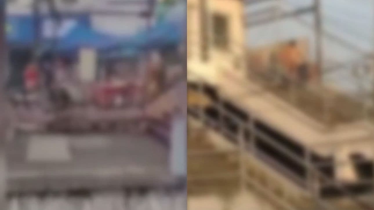 Mulher nua causa confusão em estação de trem