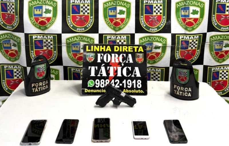 Assaltante é preso com celulares roubados em Manaus