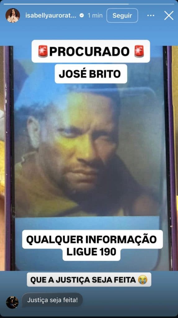 Suspeito afirma em áudio que mãe de Isabelly Aurora furou os próprios olhos em crise de ciúmes