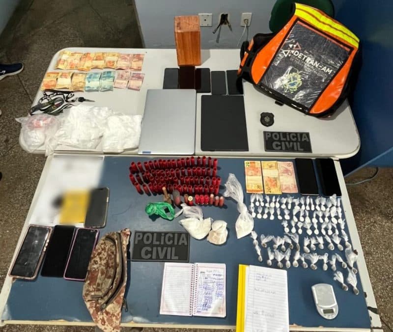 Família é presa em Nhamundá por tráfico de drogas; adolescente também foi apreendido