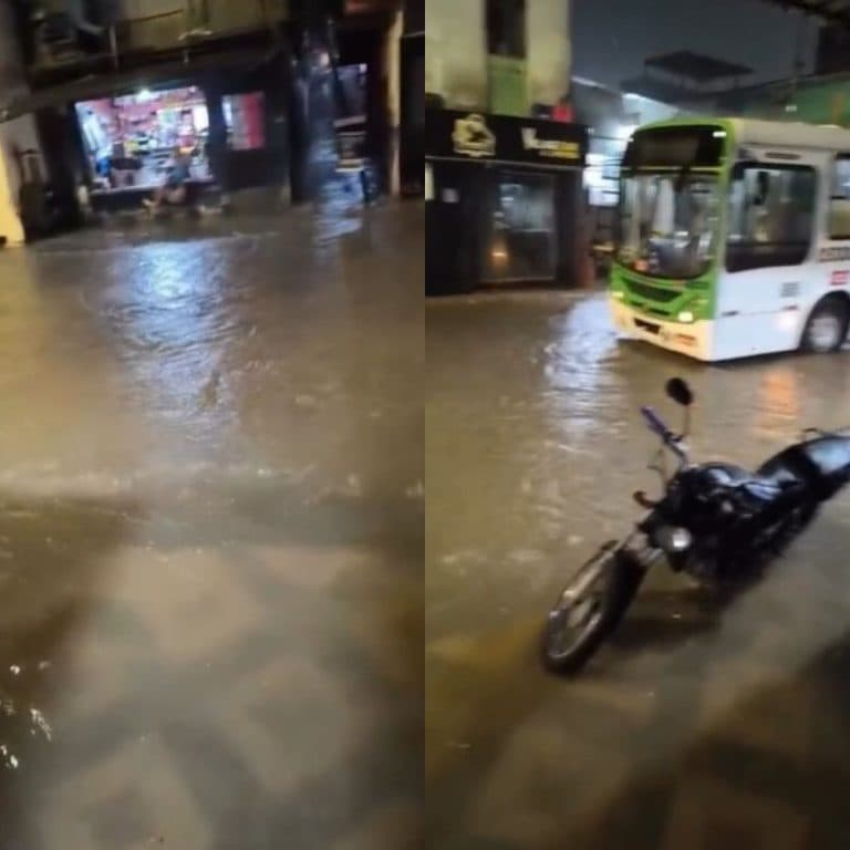 Temporal causa alagamentos e deixa bairros de Manaus em alerta