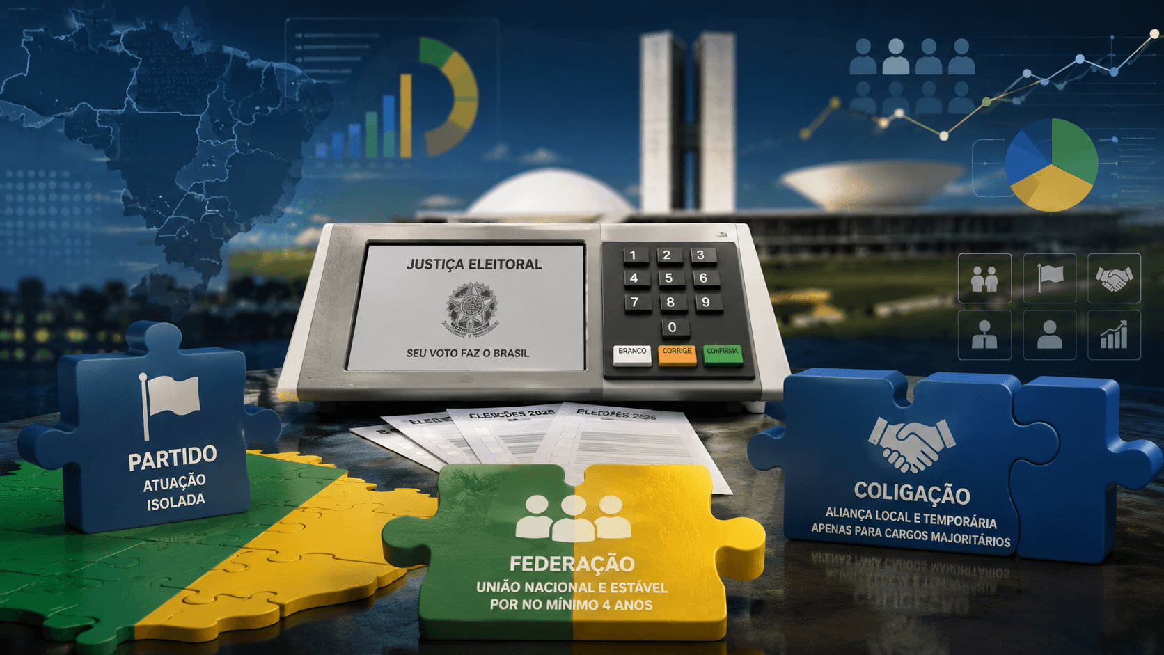 Federação ou coligação? Entenda as diferenças que podem definir o rumo das eleições de 2026