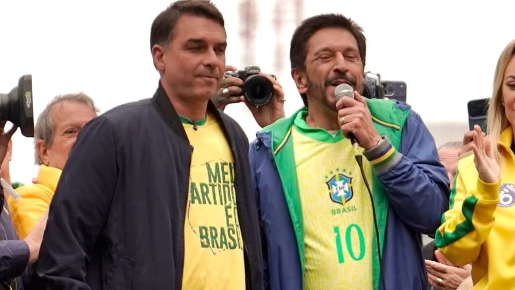 Nunes critica Moraes e declara apoio a Flávio Bolsonaro em ato na Paulista
