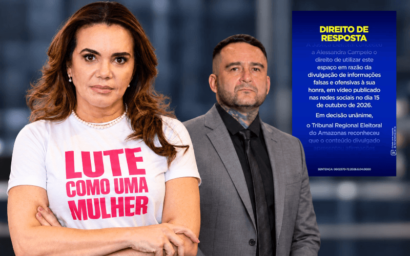 TRE-AM considera falsas publicações de Salazar e garante resposta a Alessandra