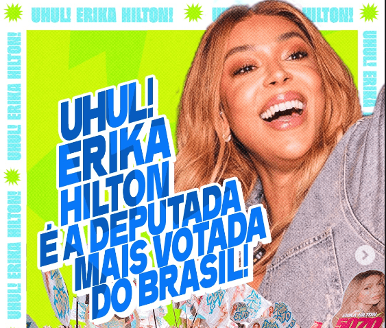 Erika Hilton é reeleita deputada e a mais votada da história da Câmara
